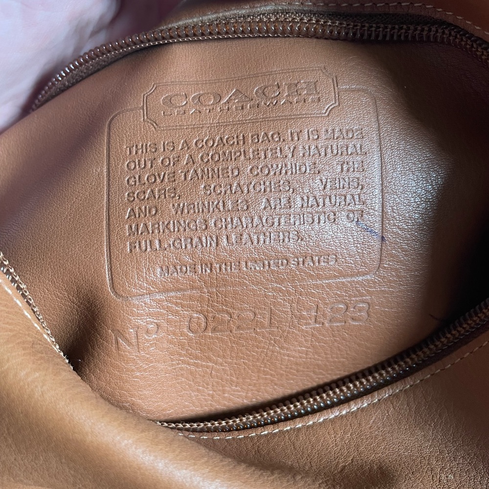 Coach Vintage Brown Leather Backpack